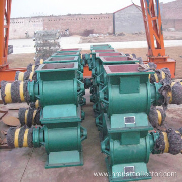 Low cost automatic rotary valve for dust